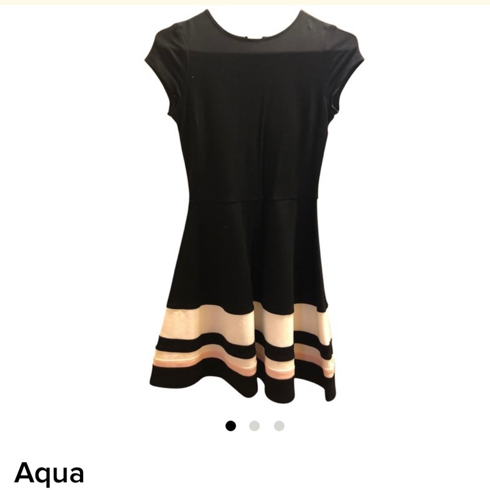 Aqua Black and Pink Dress